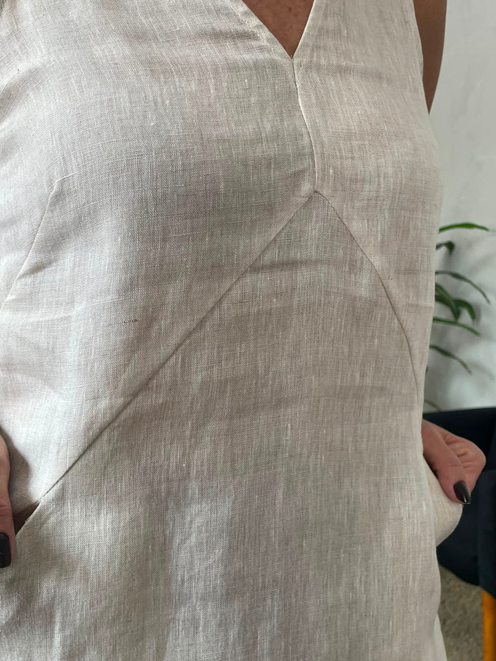 Vestido Olivia Linho -  Natural
