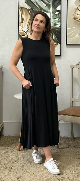 Vestido Regata em Malha Preto - Irene