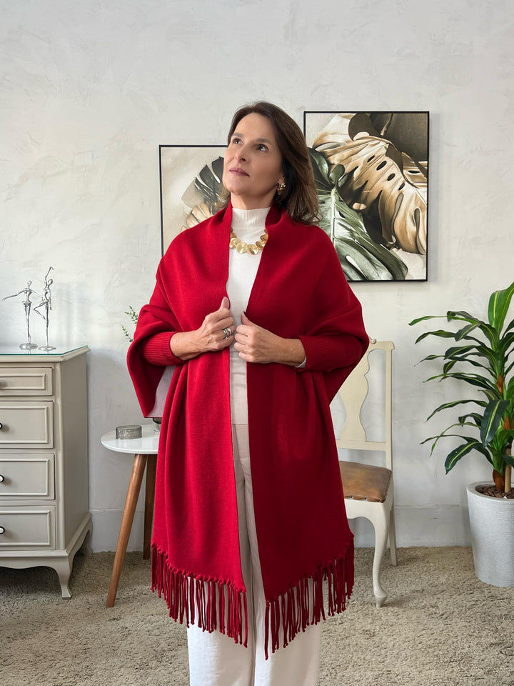 Pashimina Léia - Vermelho