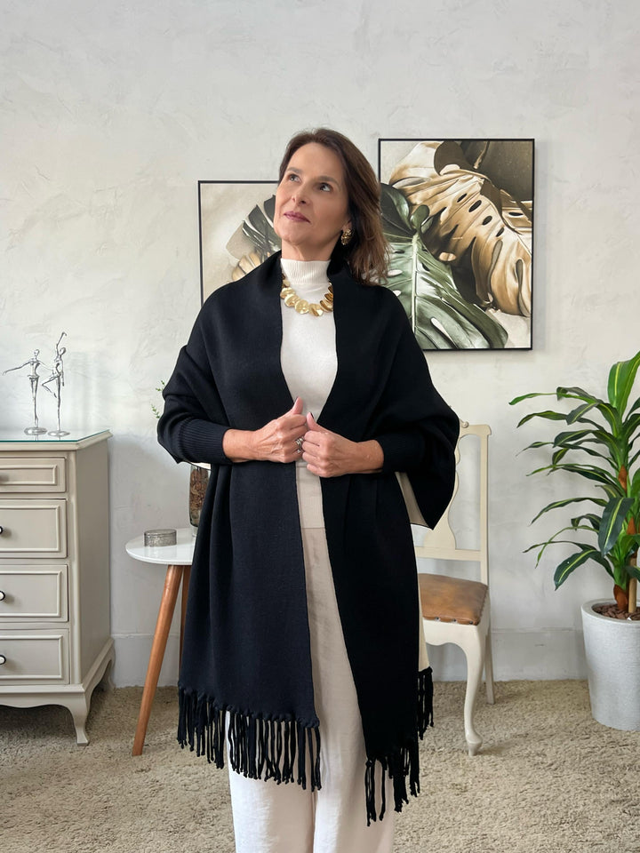 Pashimina Léia - Preto